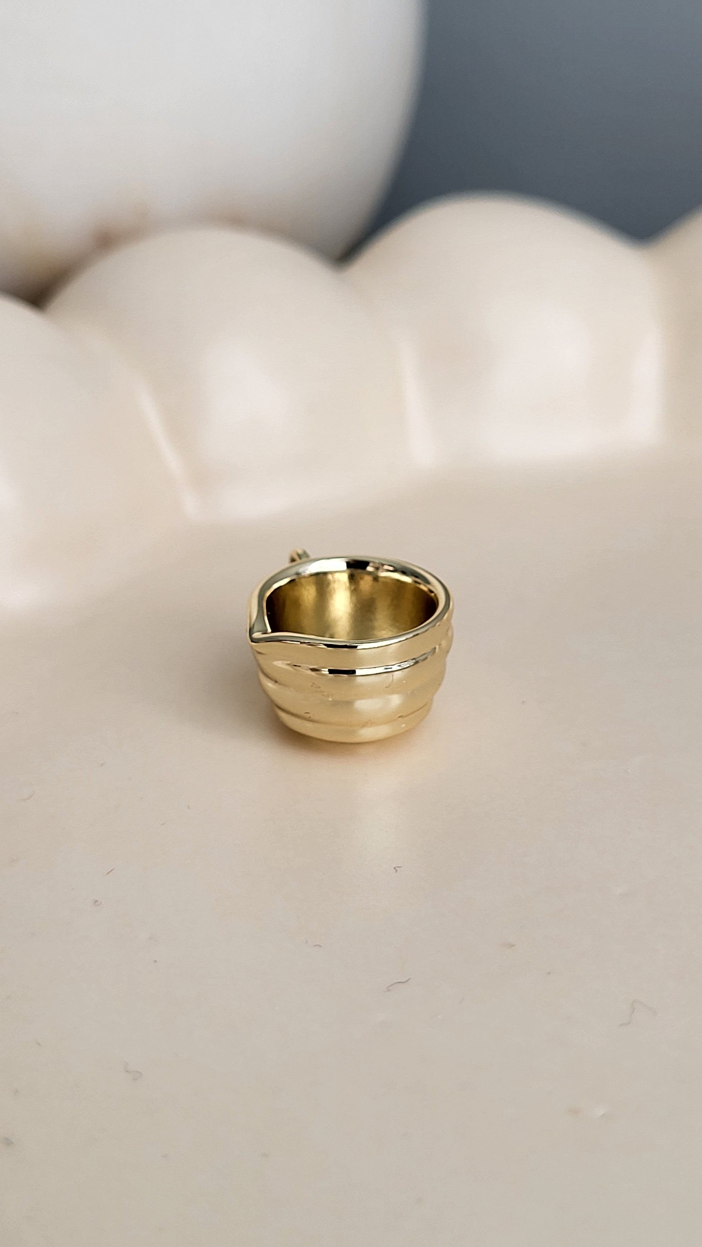 The Sui Matcha Bowl with Spout Charm in Silver or Gold