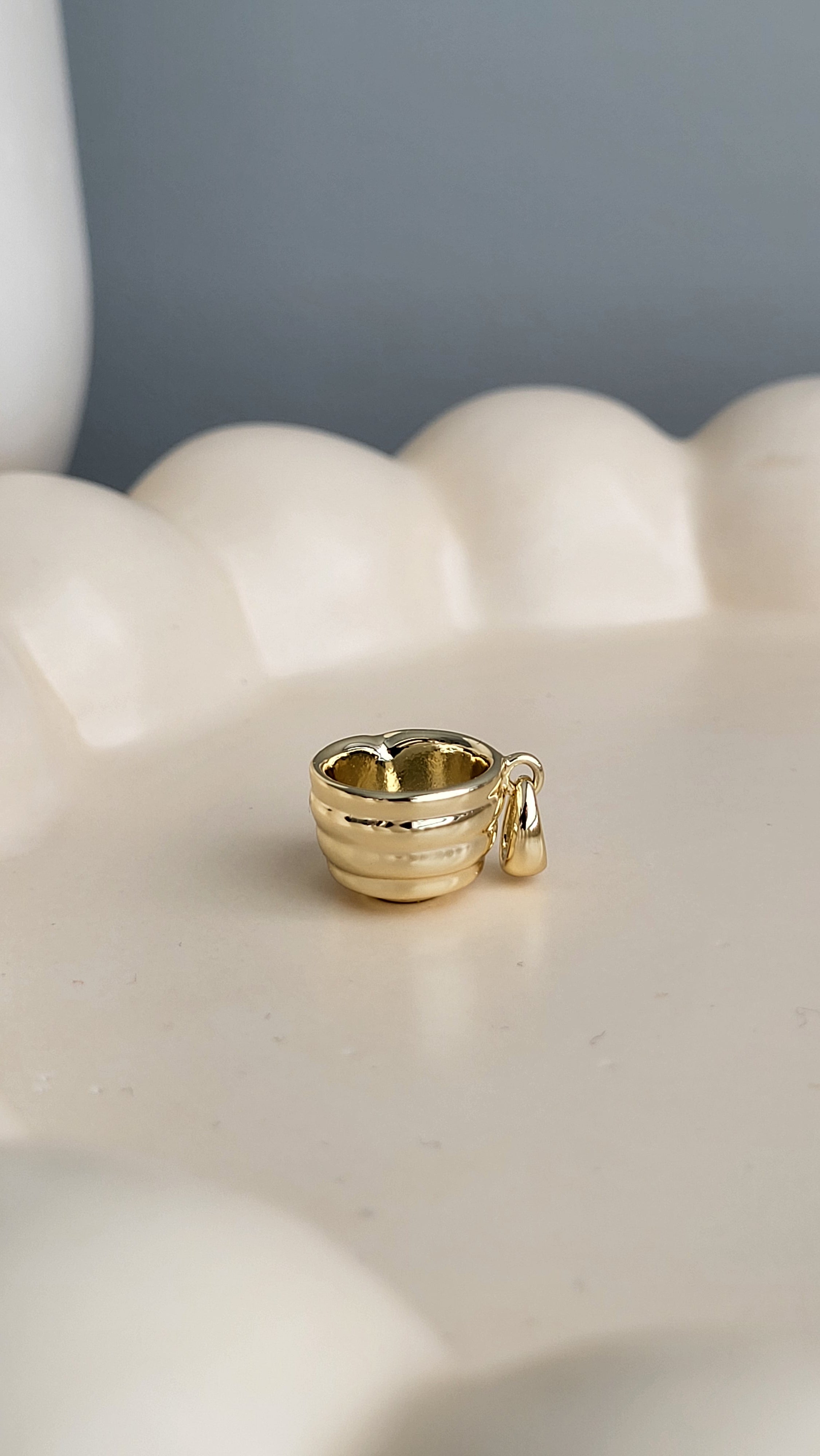 The Sui Matcha Bowl with Spout Charm in Silver or Gold