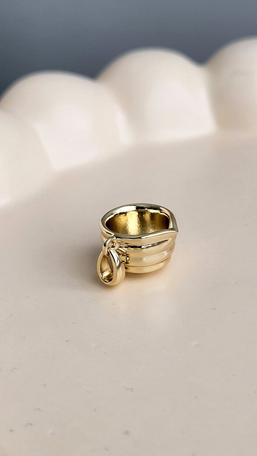 The Sui Matcha Bowl with Spout Charm in Silver or Gold